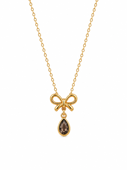 Bow Drop Necklace