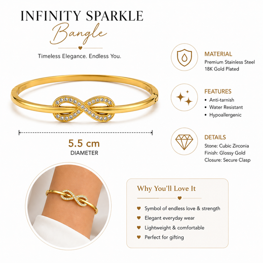 Infinity Sparkle Bangle