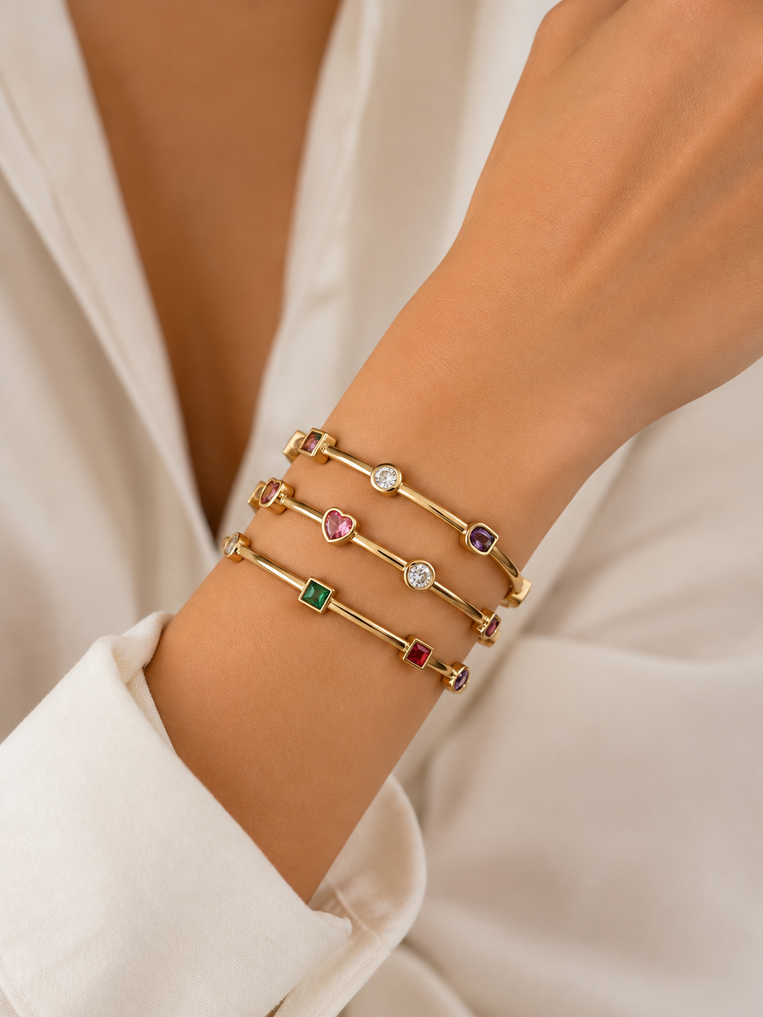 Rainbow Gem Bangle