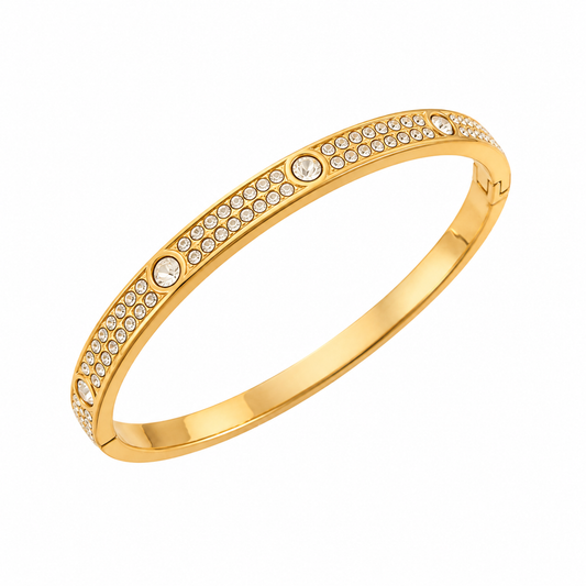 Crystal Luxe Gold Bangle