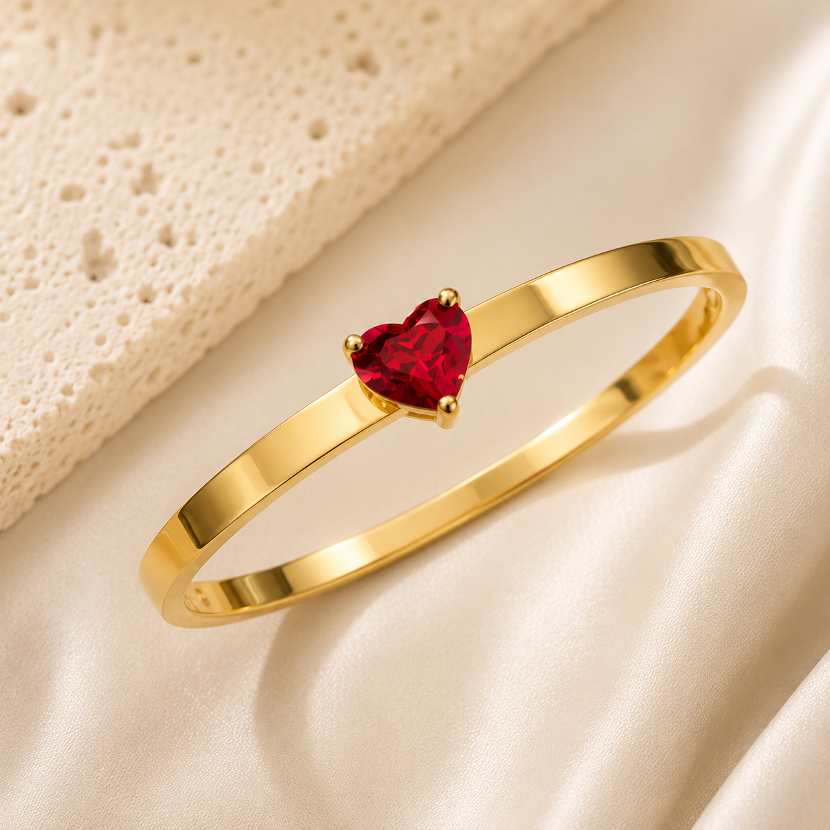 Heart Bangle Bracelet
