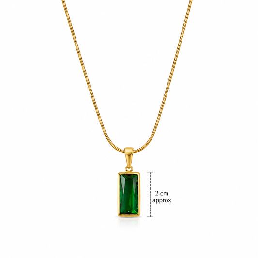 Emerald Muse Pendant Necklace