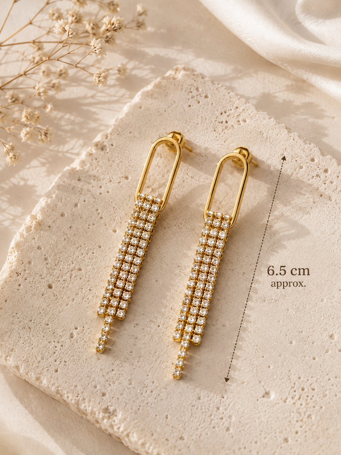 Crystal Cascade Statement Earrings