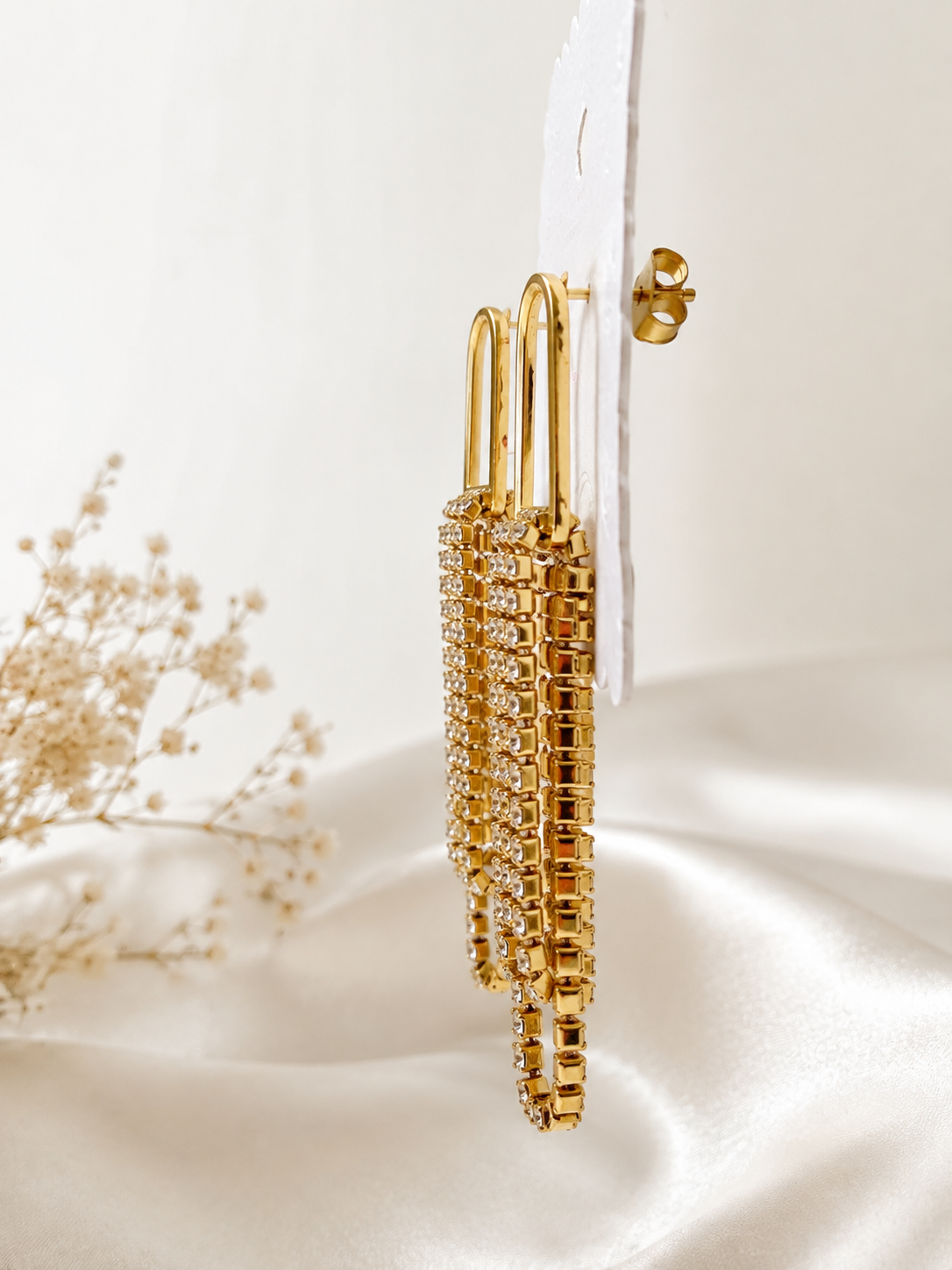 Crystal Cascade Statement Earrings