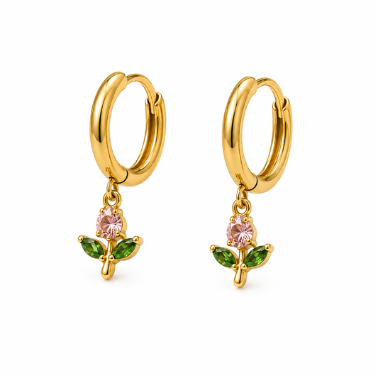 Mini Tulip Hoop Earrings