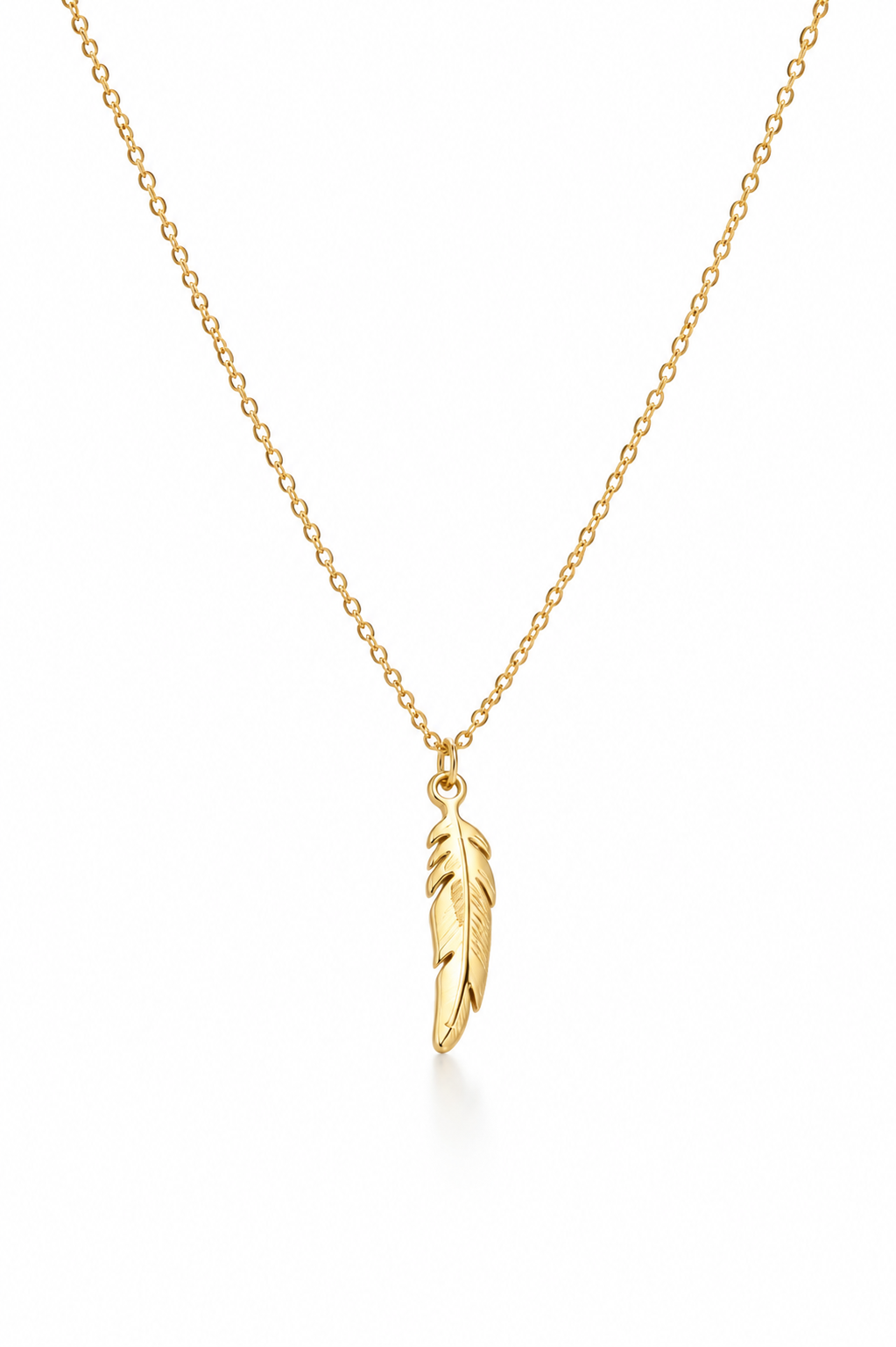 Feather chain necklace