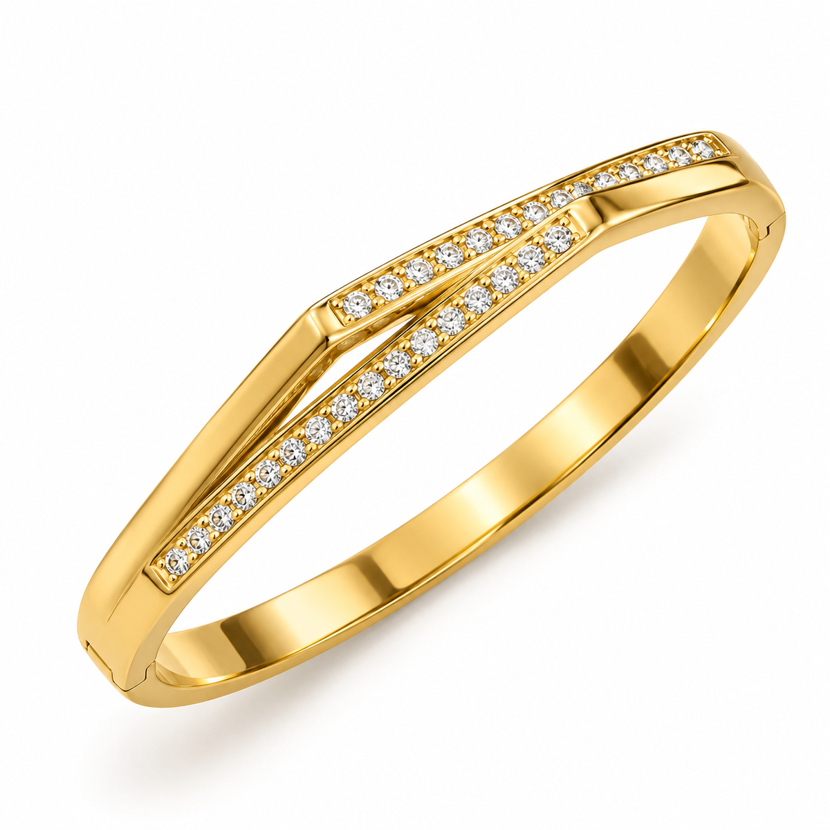 Crystal Crossover Bangle