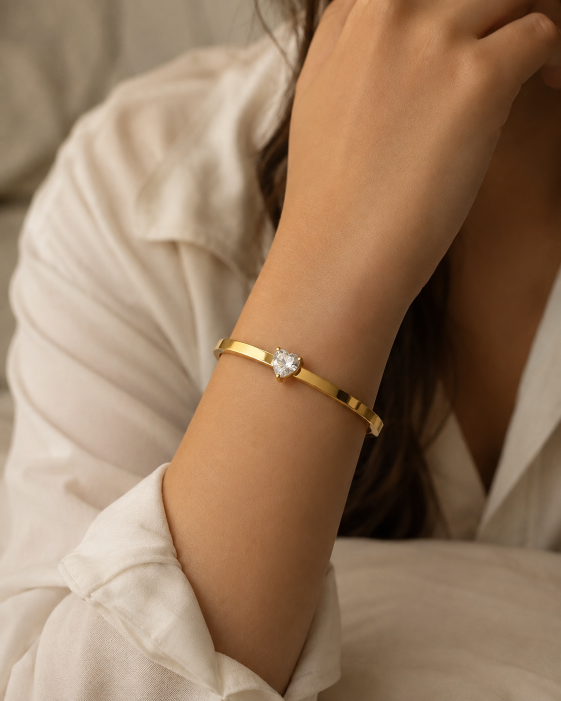 Heart Bangle Bracelet