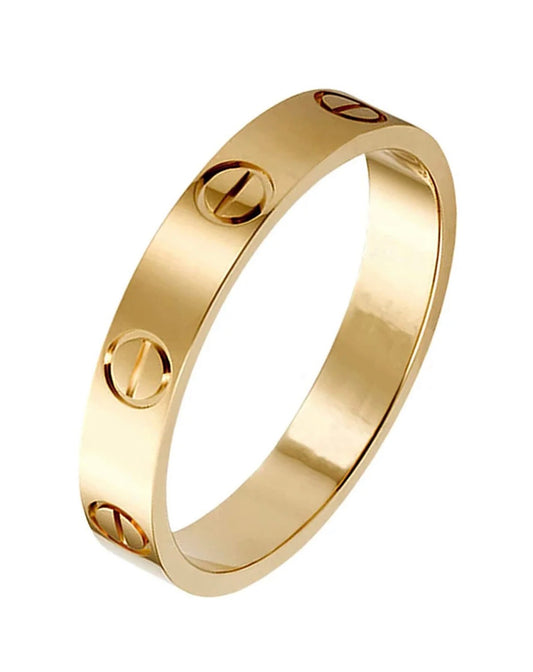 Screw Motif Gold Ring